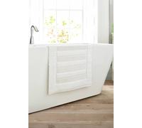 Deyongs Bliss Pima 100% Cotton Bath Mat 50X80Cm - Ultrasoft 1600Gsm Plush Bathroom Rug In White White Bath Mat