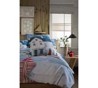 Deyongs Coastal House Print 100% Cotton Cushion Multi 43cm x 43cm