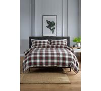 Deyongs Cosy Warm Brushed Cotton Duvet Cover Set Stewart Dress in White | Size: Super King Deyongs White Super King