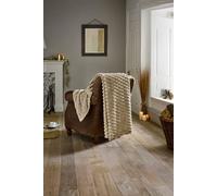Deyongs Featherstone Soft Textured Warm Luxury Throw 130X170Cm In Beige Beige 130cm x 170cm