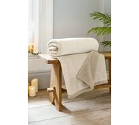 Deyongs Hazelwood Super Soft Flannel & Sherpa Throw - 130 X 170Cm Fleece Blanket In Light Grey Light Grey 130cm x 170cm