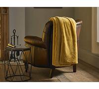 Deyongs Luxurious Aspen Supersoft Faux Fur Filled Throw in Amber Yellow 130cm x 180cm Various