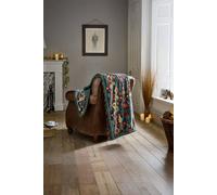 Deyongs Luxury Soft Cosy Warm Fleece Sherpa Folkloric Nutcracker Throw Navy 130X170Cm Navy 130cm x 170cm