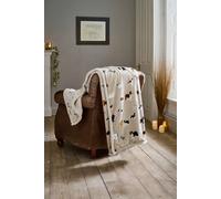 Deyongs Luxury Soft Cosy Warm Fleece Sherpa Large Mixed Dogs Throw 140x180cm in Beige | Size: 140 cm x 180 cm Deyongs Beige 140 cm x 180 cm