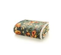 Deyongs Mushroom Sherpa Fleece Throw Blanket Sage, Ultra Soft Reversible Bed & Sofa Throw, Warm Cozy Snuggle Blanket for Lounge/Bedroom, 140x180cm, Easy Care Designed in Great Britain