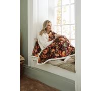 Deyongs Mushroom Wine Heated Sherpa Throw - 140X180Cm Soft Blanket - 10 Heat Settings Wine 140cm x 180cm