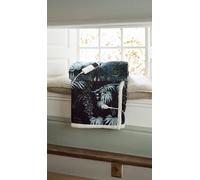 Deyongs Peacocks Teal Sherpa Fleece Low Energy Heated Throw 140X180Cm Teal 140cm x 180cm