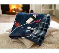Deyongs Pheasant Heated Throw 140x180cm | Electric Blanket with Country Bird Print | Luxury 500gsm Coco Fleece Front & 300gsm Reverse | Washable Heated Throw | British Design