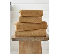 Deyongs Romeo Luxury Textured Quik Dri 100% Cotton Towels In Light Sand Light Sand Face Towel x 4