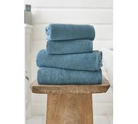 Deyongs Romeo Luxury Textured Quik Dri 100% Cotton Towels In Mid Blue Mid Blue Face Towel x 4