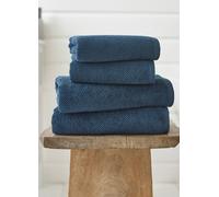 Deyongs Romeo Luxury Textured Quik Dri 100% Cotton Towels in Navy Deyongs Navy
