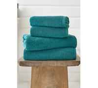 Deyongs Romeo Luxury Textured Quik Dri 100% Cotton Towels In Turquoise Turquoise