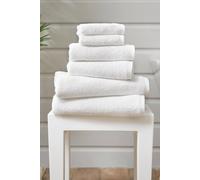 Deyongs Romeo Luxury Textured Quik Dri 100% Cotton Towels In White White Hand Towel Pair