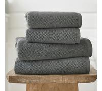 Deyongs Romeo Quik Dry Zero Twist Fast Absorbent Soft Cotton Towel (Charcoal, Hand Towel)