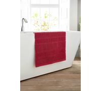 Deyongs Romeo Textured 100% Cotton Bath Mat - 1500Gsm Absorbent Bathroom Rug | 1846 In Raspberry Raspberry