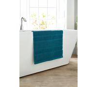 Deyongs Romeo Textured 100% Cotton Bath Mat - 1500gsm Absorbent Bathroom Rug | 1846 in Turquoise Deyongs Turquoise Bath Mat