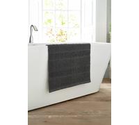 Deyongs Romeo Textured 100% Cotton Bath Mat - 1500Gsm Absorbent Bathroom Rug In Charcoal Charcoal Bath Mat