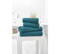 Deyongs Soft Textured 100% Cotton Zero Twist Brooklyn Towels 500gsm in Teal Deyongs Teal