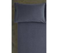 Deyongs Southwick Melange Look Housewife Pillowcase Pair - Smooth & Soft | 1846 in Navy | Size: Standard Pillow Case Deyongs Navy Standard Pillow Case