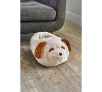 Deyongs Supersoft Big Foot Warmer Slipper Cozy Warm Puppy In Beige Beige One Size