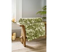 Deyongs Winter Forest 140X180Cm Throw - Soft Printed Fleece Blanket - Woodland Animal Design In Green Green 140cm x 180cm