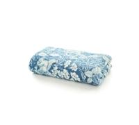 Deyongs Winter Forest Printed Coral Fleece Throw Blanket 180x140cm - Super Soft, Lightweight, Reversible - Pink, Sage, Umber, Ocean, Dark Grey - 100% Polyester - Cozy Sofa or Bed Blanket [Ocean]