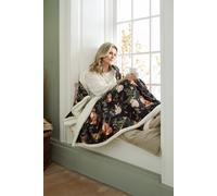 Deyongs Woodland Wildlife Green Heated Sherpa Throw - 140x180cm Soft Blanket with 10 Heating Levels | Size: 140 cm x 180 cm Deyongs Green 140 cm x 180 cm