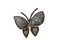 DEYOUM Butterfly Brooch Pin for Women Trendy Elegant Shining Rhinestone Animal Insect Butterfly Brooch Lapel Pin Wedding Prom Dress Accessories Jewelry Gifts, M, Metal, rhinestone