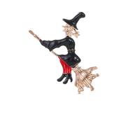 DEYOUM Halloween Vintage Witch Hat Star Brooch Lapel Pins for Women Men Fashion Magic Witch Hat Holiday Halloween Party FashionJewelry Gift Accessories, M, Metal, no gemstone