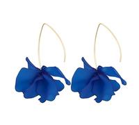 DEYOUM Long Rose Petal Earrings for Women Girls Handmade Boho Acrylic Lightweight Tiered Flower Dangle Drop Statement Earrings Unique Floral Tassel Dangling Summer Earrings Beach Vacation Jewelry
