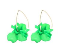 DEYOUM Long Rose Petal Earrings for Women Girls Handmade Boho Acrylic Lightweight Tiered Flower Dangle Drop Statement Earrings Unique Floral Tassel Dangling Summer Earrings Beach Vacation Jewelry