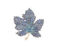 DEYOUM Maple Leaf Fall Brooch Pin for Women Men Bohemian Vintage Sparkling Rhinestone Maple Leaf Fallen Leaves Brooch Lapel Pin Party Prom Wedding Autumn Jewelry, M, Metal, rhinestone
