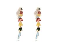 DEYOUM Parrot Earrings for Women Trendy Bohemian Colorful Cute Parrot Bird Bobo Animal Rhinestone Dangle Earrings Statement Party Holiday Prom Jewelry Ideal Gifts, M, Metal, Rhinestone
