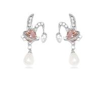 DEYOUM Rabbit Earrings for Women Dainty Crystall Sparkly Pearl Bunny Cute Personalized Easter Earrings Easter Party Holiday Jewelry Accessory Gifts, M, Crystal, No Gemstone