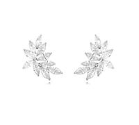 DEYOUM Rhinestone Cluster Earrings for Women Brides Bridemaids Elegant Marquise Sparkling Bling Rhinestone Crystal Stud Earrings Prom Bridal Wedding Jewelry, M, Crystal, Rhinestone