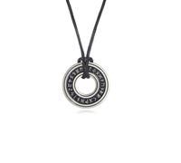 DEYOUM Viking Norse Round Necklace for Women Men Vintage Viking Durable Amulet Runes Rope Pendant Pagan Talisman Necklace Jewelry Gift Accessory, M, Bead, No Gemstone