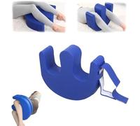 Deysen Elderly Anti-Pressure Easy Roller Pillow, Patient Turning Device U-Shaped Pillow, Turning Pillow for Bedridden Patient, Multifunctional PU Leather Nursing Products (Blue)