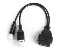 Dezanyc 3Pin 4Pin to 16 Pin Adapter Cable OBD2 Engine Fault Diagnosis Works with OBD Scanner Detector Fits for Yamaha Motorcycles 2 in 1 Kline Euro5 Motorcycles OBD Adapter Cable