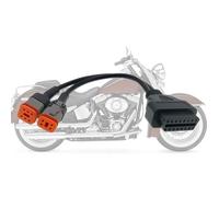 Dezanyc 4 Pin+6 Pin Motorcycle OBD2 Cable OBD to Fits for motorrad obd 4pin+6pin 2 in 1 Work with Harley Motorcycle