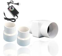 DEZARO 1-1/2 inch 40 mm Inline Extractor Duct Fan with Governor, 36 m³/h Air Flow Exhaust Fan Quiet Blower for Bathroom, Shoe cabinet, Grow Rooms, Doghouse, Motorhome, Attic,Yacht, 40mm