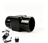 DEZARO 2 inch 50 mm Inline Extractor Duct Fan with Governor, 36 m³/h Air Flow Exhaust Fan Quiet Blower for Bathroom, Shoe cabinet, Grow Rooms, Doghouse, Motorhome, Attic,Yacht, 50mm-black