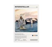 DEZARO INTERSTELLAR Movie Poster Canvas Poster Wall Art Decor Print Picture Paintings for Living Room Bedroom Decoration Unframe-style 12x18inch(30x45cm)