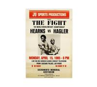 DEZARO Thomas Hearns Vs. Marvin Hagler Fight 1985 Boxing Poster Canvas Poster Wall Art Decor Print Picture Paintings for Living Room Bedroom Decoration Unframe-style 12x18inch(30x45cm)