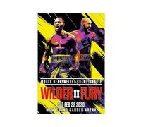 DEZARO Tyson Fury Vs. Deontay Wilder II Fight Boxing Poster Canvas Poster Bedroom Decor Sports Landscape Office Room Decor Gift Unframe-style 20x30inch(50x75cm)