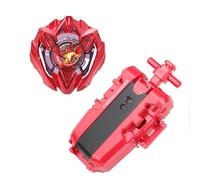 DEZAWRTY Gyro X Set, Attack Type with X String Launcher, Right-Spin Starter Pack, Great Toy Gift for Boy Kid 6+(Red)