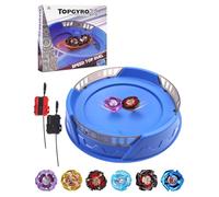 DEZAWRTY X Battle Set with Stadium-6 Spinning Tops, 2 Launchers, 1 Gyro Arena, Durable X Battle Set for Kids Ages 6 and Up, Multiplayer Spinning Toy Kit for Competitive Play