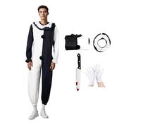 DEZEXHOM Adult Terrifier Art The Clown Horror Killer Clown Costume Set - Scary Halloween Cosplay, White, Medium