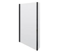 Dezine 6mm L Shaped Shower Bath Screen, Matt Black