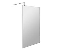 Dezine 8mm Chrome 1800 X 760mm Fixed Side Screen With Shower Tray