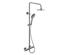 Dezine Alto Pro Exposed Round Shower Kit, Chrome